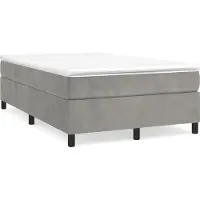 Syfax Estructura de cama con somier terciopelo gris claro 120x200 cm