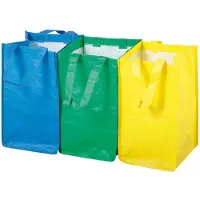 Meva Tres bolsas resistentes para la clasificación de residuos, con capacidad de 21 litros cada una