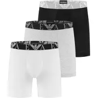 Emporio Armani para hombre. EM000261_AF20668 Set 3 Bóxers Elastano negro (S), Blanco, Homewear, Gris, Algodón, outlet 2026.