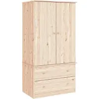 Syfax Armario ALTA madera maciza pino 90x55x170 cm