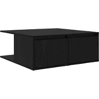 Syfax Mesa de Café Roble negro 80 x 80 x 31 cm Madera contrachapada