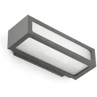 Faro 70887, iluminación de pared para exteriores, gris oscuro, aluminio, IP54, Clase I, casquillo E27