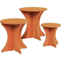 Syfax Mesa de Café 3 pcs Marrón cera