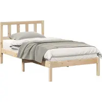 Syfax Estructura de cama Marrón 80 x 200 cm Madera de pino macizo