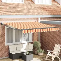 Prolenta Maison Exclusive - Marquesina, color amarillo y naranja, 350 x 250 x 165 cm, material: poliéster