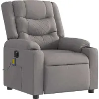 Syfax Sillón de masaje eléctrico, color taupe, tapizado en tela