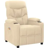 Syfax Sillón de masaje de tela color crema