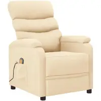 Syfax Sillón de masaje de tela color crema