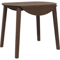 Syfax Mesa de comedor de madera maciza de caucho marrón