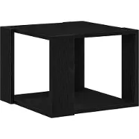 Syfax Mesa de Café Roble Negro 40 x 40 x 30 cm Madera de ingeniería