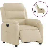 Sonstiges Sillón reclinable eléctrico de tela crema