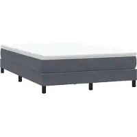 Prolenta Maison Exclusive - Base de cama con somier, color gris oscuro, 140x210 cm, tapizada en terciopelo