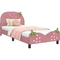 vidaXL Estructura de cuna para bebé, color rosa, con cabecera, 90 x 190 cm, de terciopelo