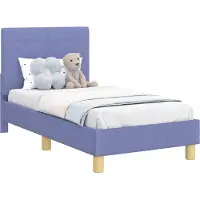 Syfax Estructura de cama para niños pequeños con cabecera Azul jeans