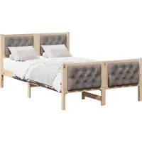 Syfax Estructura de cama Taupé 120 x 190 cm Madera de pino macizo
