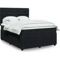 Prolenta Maison Exclusive - Base de cama con somier y colchón, color , 140 x 190 cm, tapizada en terciopelo