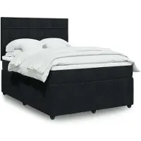 Prolenta Maison Exclusive - Base de cama con somier y colchón, color , 140 x 190 cm, tapizada en terciopelo