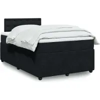 Prolenta Maison Exclusive - Base de cama con somier y colchón, color , 120 x 190 cm, tapizada en terciopelo