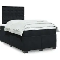 Prolenta Maison Exclusive - Base de cama con somier y colchón, color , 120 x 190 cm, tapizada en terciopelo