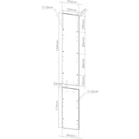 Vicco Frente de cocina R-Line Roble dorado 29.6 x 196.2 cm frente de mueble para armario alto extraíble, Model 39501