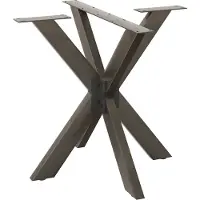 Syfax Pata de mesa de comedor forma araña negra 85x85x(72-73) cm acero
