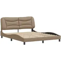 Syfax Estructura de cama sin colchón Hvar cuero sintético capuchino 160x200cm