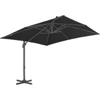 Syfax Sombrilla jardín voladiza poste aluminio antracita 300x300 cm