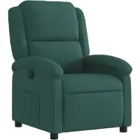 Syfax Sillón reclinable de color verde oscuro, tapizado en terciopelo