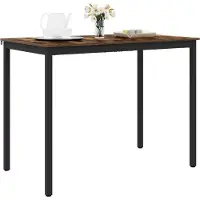 Syfax Mesa de barra de pie Madera de ingeniería Rectangular