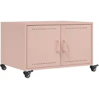 Syfax Mesa de centro acero rosa 68x50x43,5 cm
