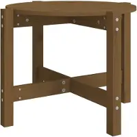 Syfax Mesa de centro de madera maciza de pino marrón miel 62,5x45 cm