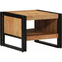 Syfax Mesa de centro madera maciza de acacia 50x50x38 cm