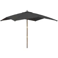 Syfax Sombrilla jardín poste de madera gris antracita 300x300x273 cm