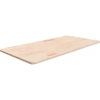 Syfax Encimera de baño madera maciza sin tratar 100x50x1,5 cm