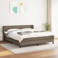 Prolenta Maison Exclusive: Base de cama con somier y colchón, color taupe, 160x200 cm, tapizado en tela