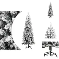 vidaXL Árbol de Navidad artificial, cubierto de nieve, 210 cm, PVC y PE - Árboles de Navidad