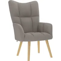 Syfax Sillón de relax de tela gris taupe