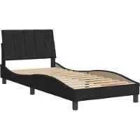 Syfax Estructura de cama sin colchón Hanko terciopelo negro 90x200 cm
