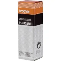 Brother PC-302RF: 2 x rollo entintado negro (original)