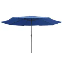 Syfax Sombrilla de jardín con palo de metal azul azure 390 cm