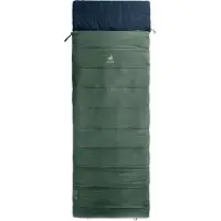 Deuter - Orbit SQ -5°C - Saco de dormir fibra sintética size 195 + 35 x 79 cm, ivy /azul