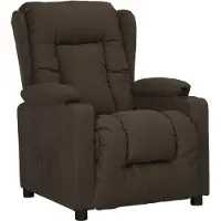 Prolenta Maison Exclusive - Sillón reclinable, color marrón oscuro, tapizado en tela