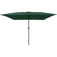 Syfax Sombrilla de jardín Verde 295 x 295 x 245 cm Poliéster y Acero