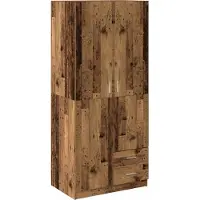 Syfax Armario de madera de ingeniería madera envejecida 80x52x180 cm