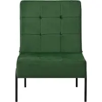 Syfax Silla de relajación de terciopelo verde oscuro 65x79x87 cm