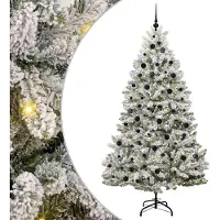 Syfax Árbol de Navidad artificial 210 cm 300 LED Blanco Cálido