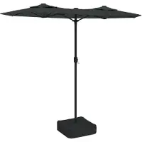 Syfax Parasol doble, color antracita, 316 x 145 cm