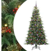Syfax Árbol de Navidad artificial con ramas articuladas Verde 210 cm