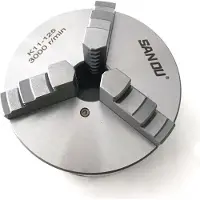 StarTech.com Mandril de tres mordazas, autocentrante, de 125 mm de diámetro, manual, para torno