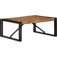 Syfax Mesa de centro multicolor 80x80x35 cm madera maciza reciclada
